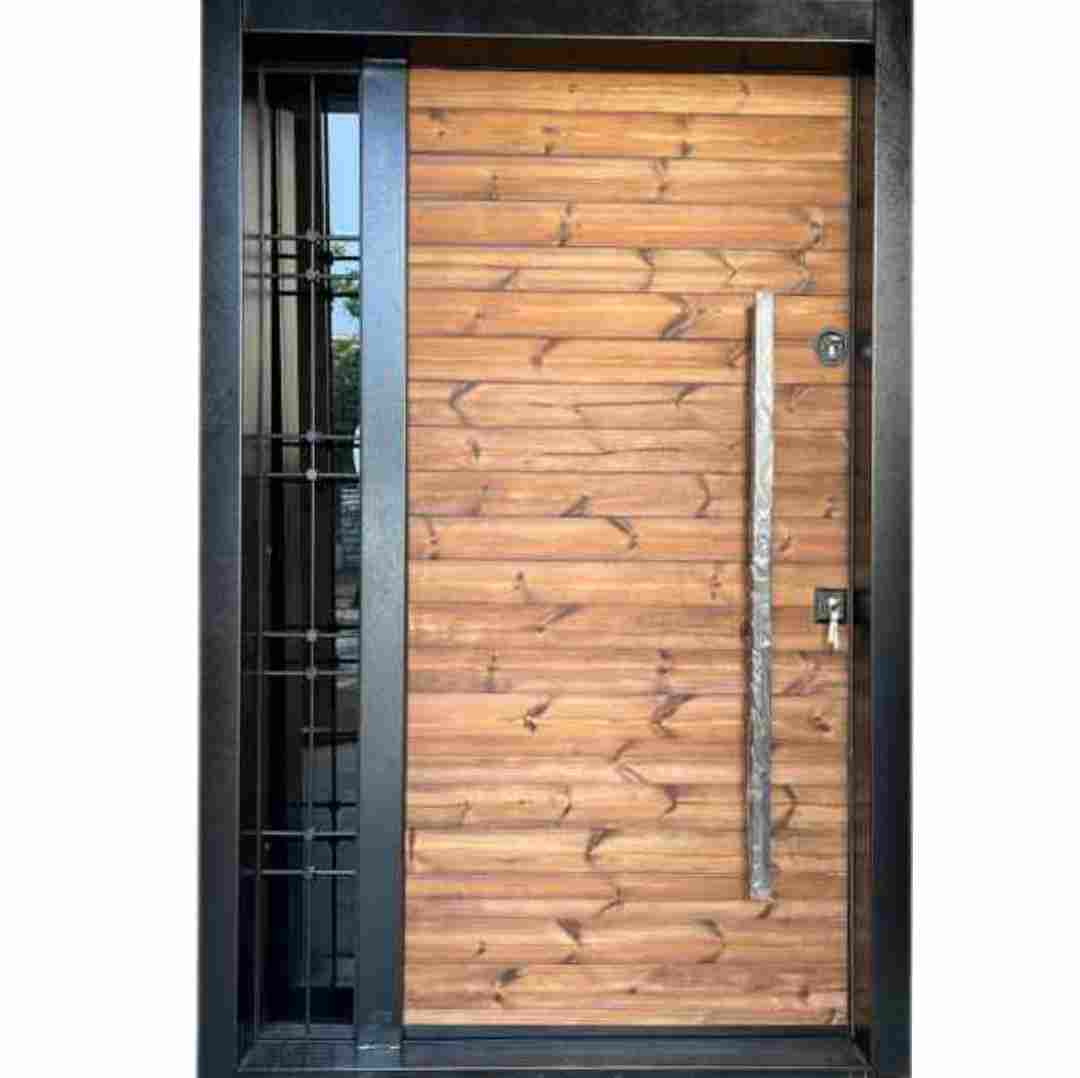 درب ضد سرقت ترموود شیشه مدرن کد 107