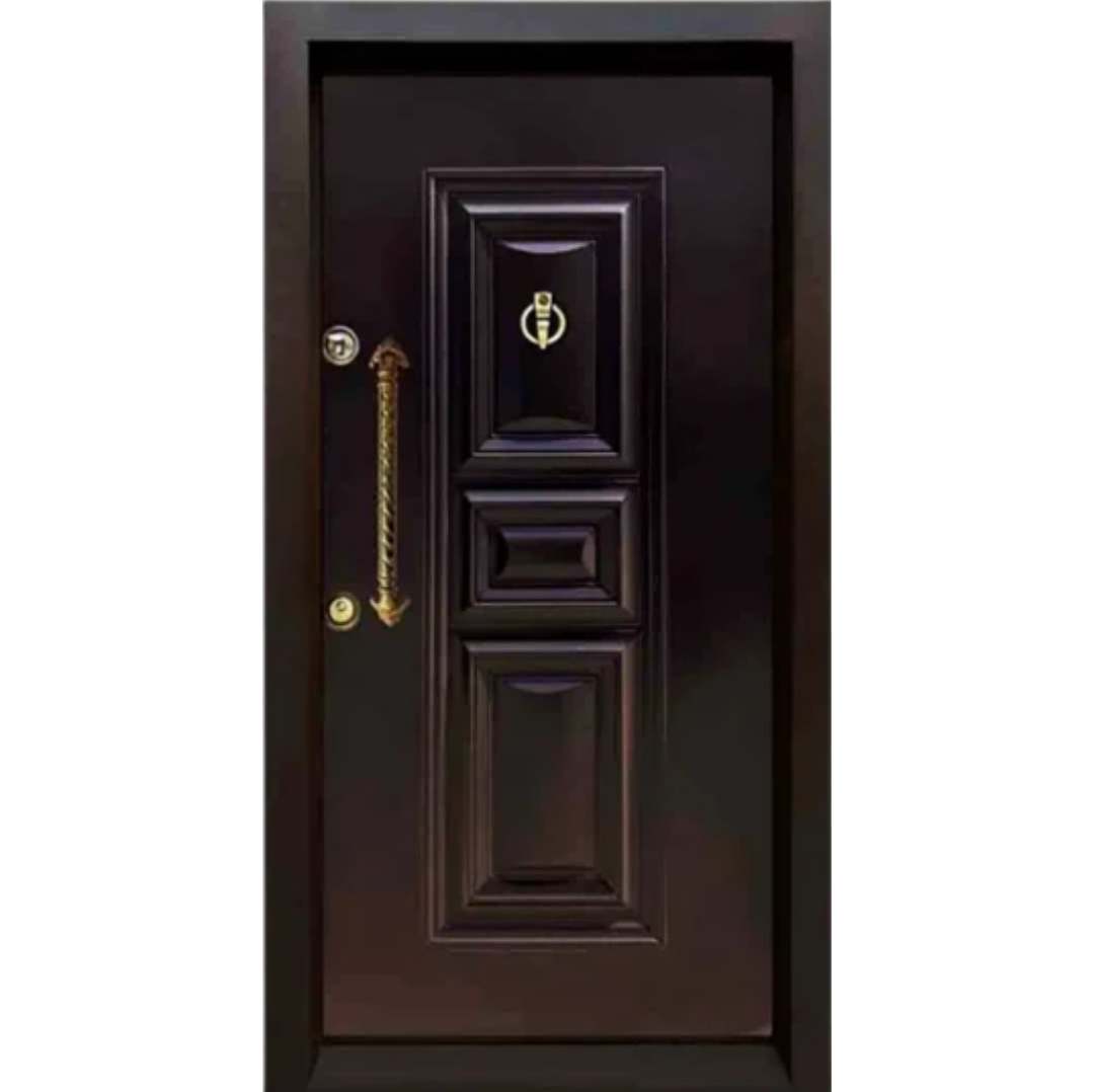 درب ضد سرقت فلزی قهوه ای کد 124