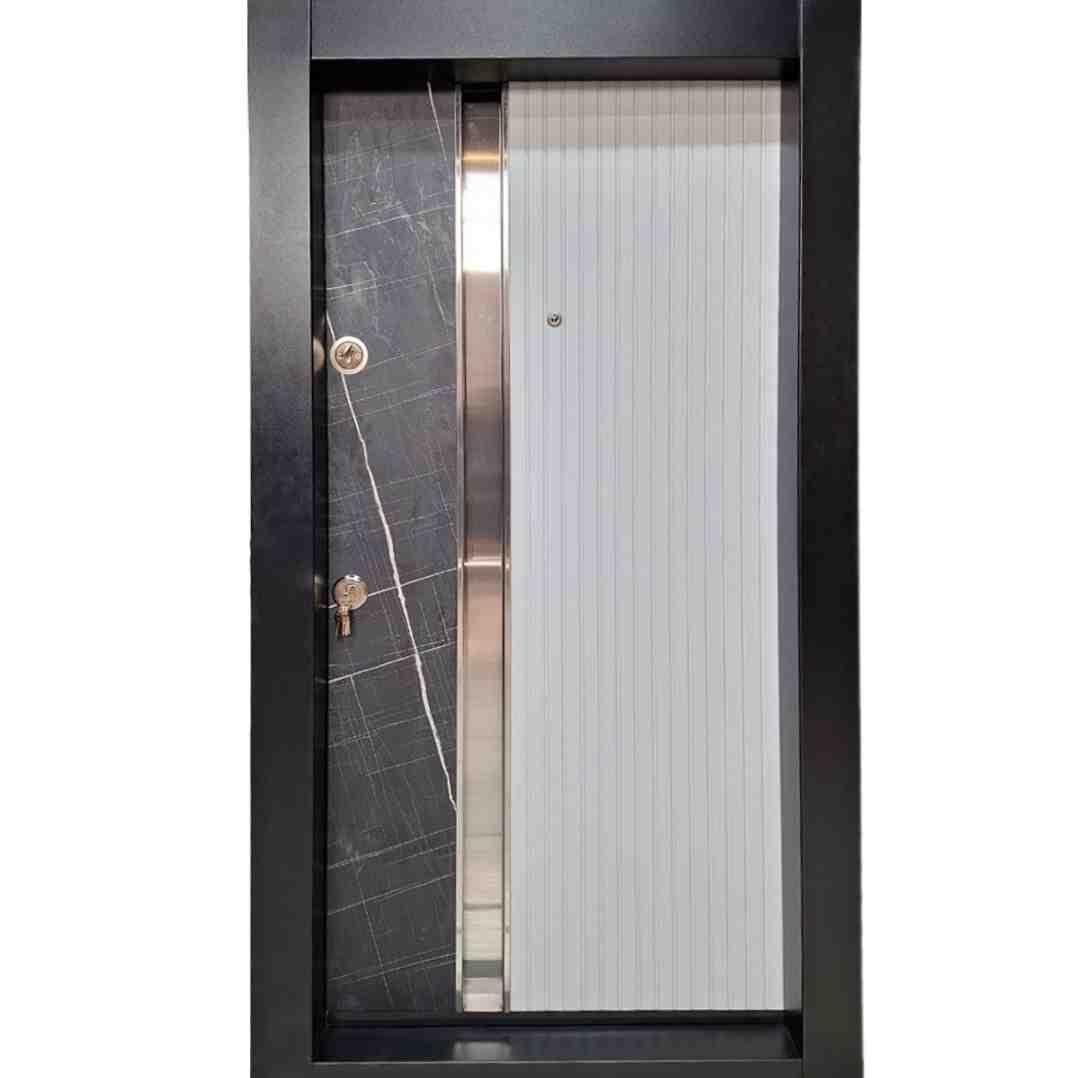 درب ضد سرقت سفید طوسی مدرن کد 123